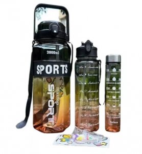 Kit Garrafa SPORT - 3 Squeezes Academia