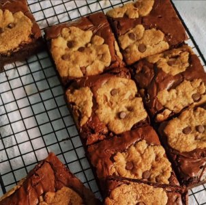 Brownie cookies com doce de leite